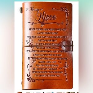 Gift for Niece To My Niece Leather Journal, 140 Page Refillable Journal